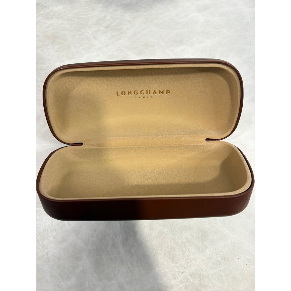 Longchamp Paris Brown Hard Shell Eyewear Sunglasses Case Nordstrom Cognac‎ - Picture 8 of 9